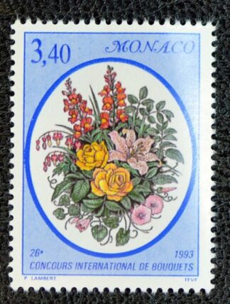 MesTimbres.fr Timbre de Monaco N°1868 neuf** Les fleurs et plantes