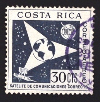 MesTimbres.fr Timbre du Costa Rica N°PA321 oblitéré 1961