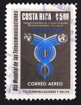 MesTimbres.fr Timbre du Costa Rica N°PA815 oblitéré 1981