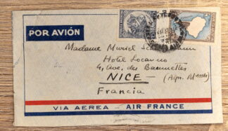 MesTimbres.fr Enveloppe timbrée d’Argentine par avion vers Nice 5646 Enveloppe, lettre timbrée