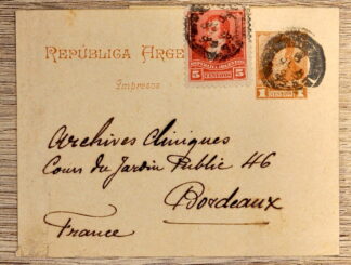 MesTimbres.fr Entier postal ” enveloppe” d’Argentine plus timbre 5663 Entier postal