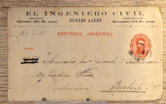 MesTimbres.fr Entier postal ” enveloppe” d’Argentine El ingeniero civil Entier postal