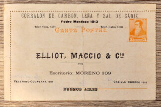 MesTimbres.fr Entier postal d’Argentine Elliot, Maccio & Cia Entier postal