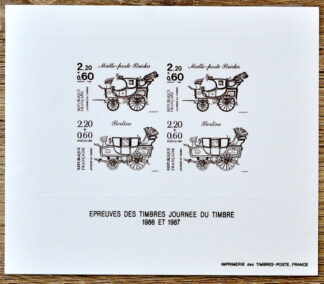 MesTimbres.fr Épreuve journée du timbre 1986 et 1987 Epreuves