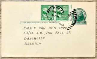 MesTimbres.fr Entier postal sur carte postale des U.S.A de 1948 Carte postale & carte lettre