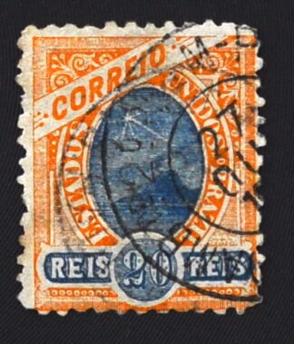 MesTimbres.fr Timbre du Brésil N°80 oblitéré 1894/1904