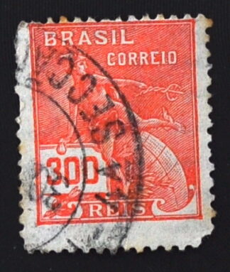 MesTimbres.fr Timbre du Brésil N°203 oblitéré 1928/29
