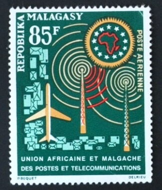MesTimbres.fr Timbre de Madagascar N°PA92 oblitéré 1963
