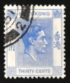 MesTimbres.fr Timbre de Hong Kong N°151 oblitéré 1938/48