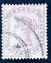 MesTimbres.fr Timbre de Ceylan N°107 oblitéré 1885