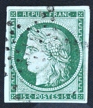 MesTimbres.fr Timbre de France N°2b oblitéré 1849