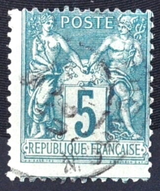 MesTimbres.fr Timbre de France N°75 oblitéré 1876