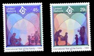 MesTimbres.fr Timbre des Nations Unies (New York) N°649,650 neuf** 2 val 1994