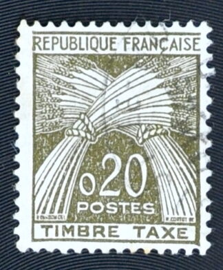 MesTimbres.fr Timbre taxe de France N°T92 oblitéré 1960