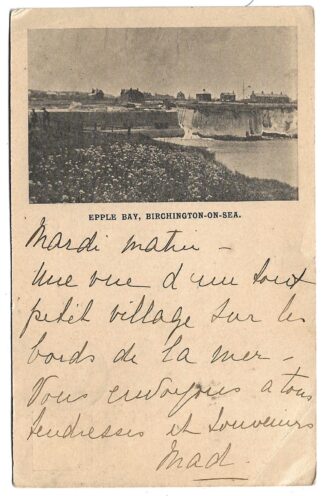 MesTimbres.fr Carte postale Anglaise Epple bay, Birchington on Sea 1903