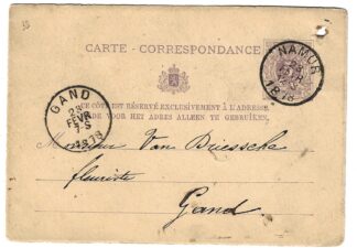 MesTimbres.fr Carte lettre de Belgique 1878 1878