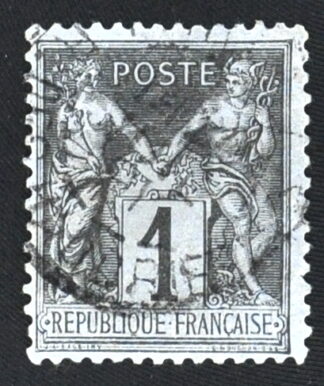 MesTimbres.fr Timbre de France N°83 oblitéré 1877