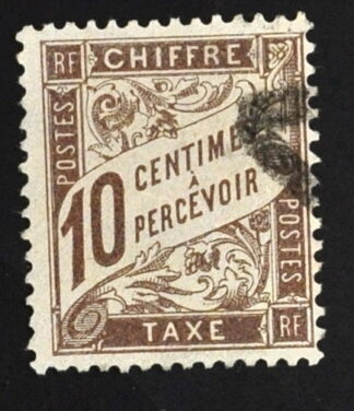 MesTimbres.fr Timbre taxe de France N°T29 oblitéré 1893/1935
