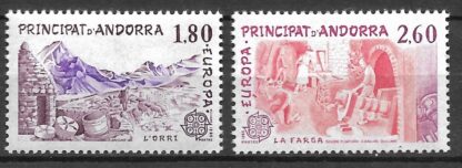 Timbre d'Andorre N°313,314 la paire neuf**