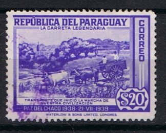 Timbre du Paraguay N°391 oblitéré