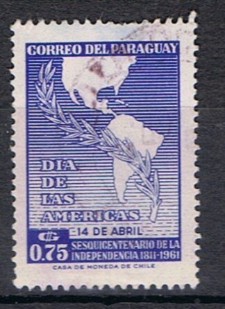 Timbre du Paraguay N°654 oblitéré