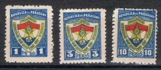 Timbre du Paraguay N°363,364,365 série neuf* 3val