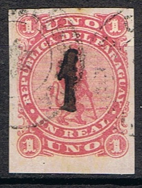 Timbre du Paraguay N°17 oblitéré