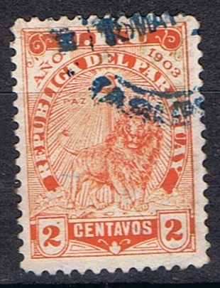 Timbre de service du Paraguay N°82 oblitéré