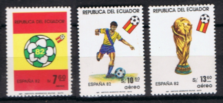 Timbre de l'Equateur N°pa734,pa735,pa736 neuf** 3val