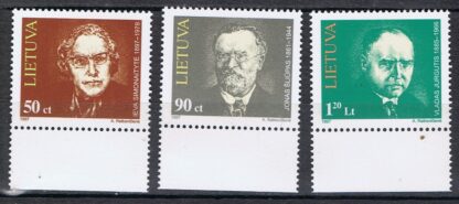 Timbre de Lituanie N°549,550,551 neuf** 3val