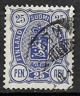 Timbre de Finland N°32B oblitéré