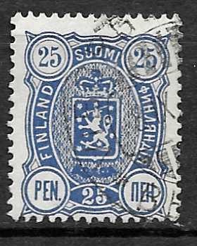 Timbre de Finland N°32B oblitéré