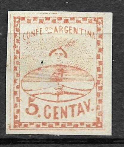 Timbre d'Argentine N°4 neuf(*) émincé