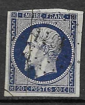 Timbre de France N°14Ab oblitéré