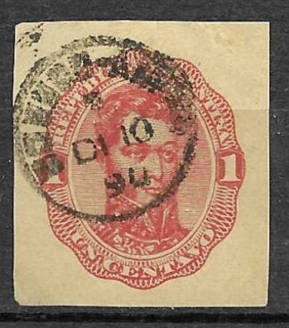 Timbre d'Argentine entier postal fragment