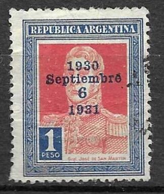 Timbre d'Argentine N°350E oblitéré