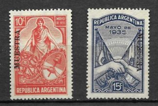 Timbre d'Argentine N°361,362 neuf(*) (spécimen)