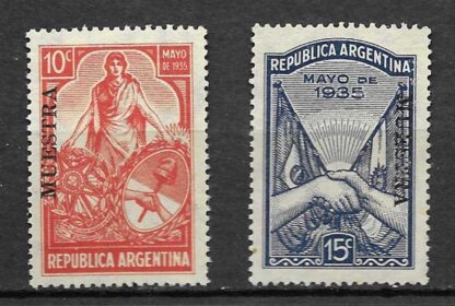 Timbre d'Argentine N°361,362 neuf(*) (spécimen)